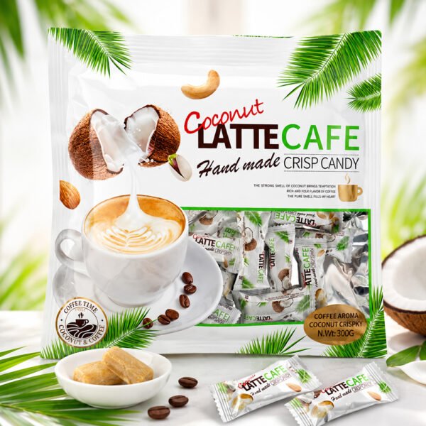 Coconut Latte Coffee Peanut Nut Crisp Candy 300g