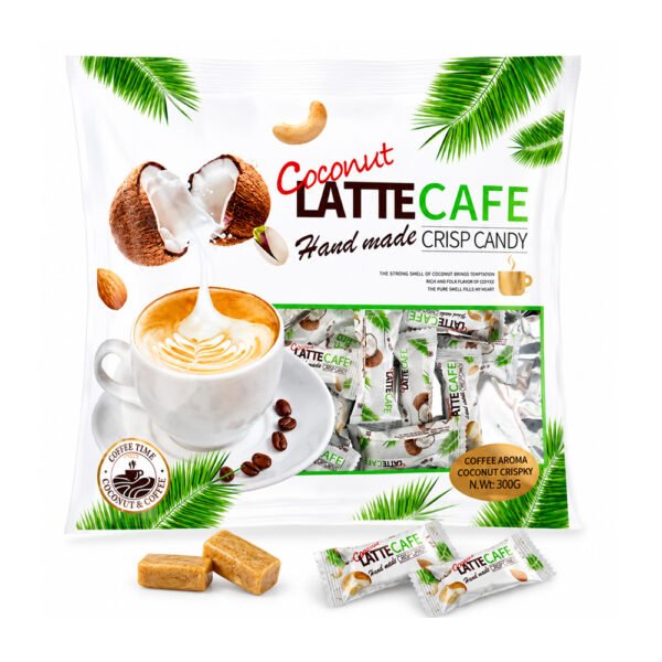 Coconut Latte Coffee Peanut Nut Crisp Candy 300g